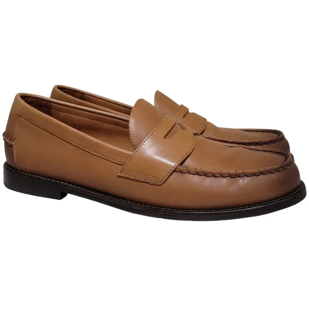 Polo Ralph Lauren Men Alston Slip On Penny Loafers Size US 8D Tan Brown Leather